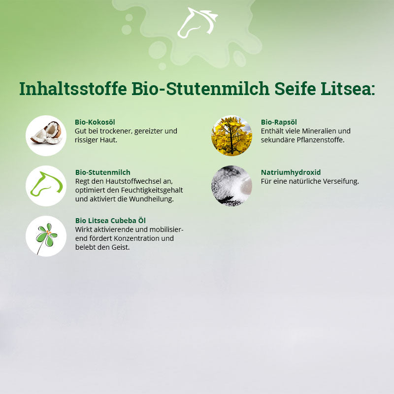 Winterangebot Bio-Stutenmilch Seife Litsea Cubeba 3 +1